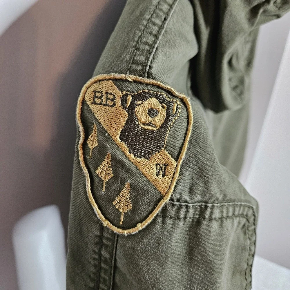 Zara Baby Boy  Army Green Faux‎ Fur Hooded Winter Jacket Coat Size 18 24 Months